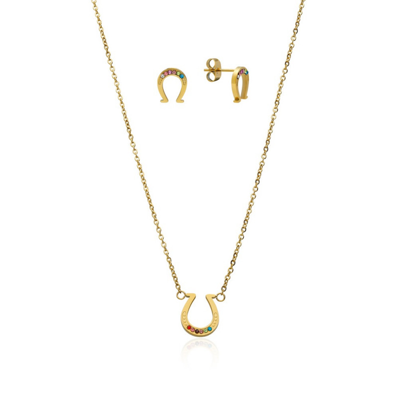 CONJUNTO HERRADURAS MULTICOLOR