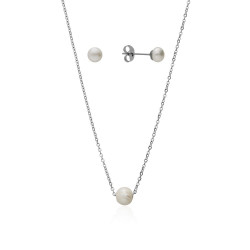 CONJUNTO PERLA BARROCA ACERO