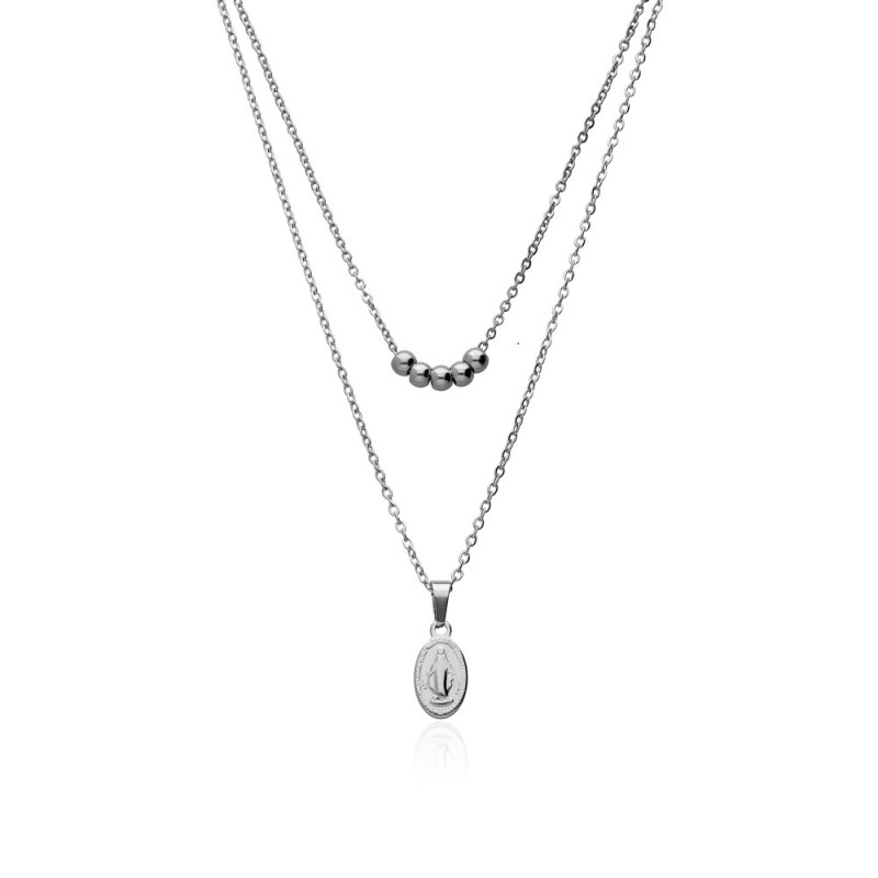 COLLAR VIRGEN MILAGROSA ACERO