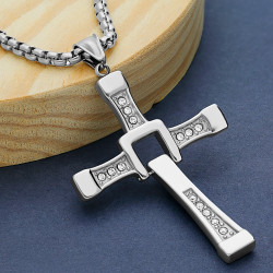 COLLAR CRUZ TORETTO ACERO