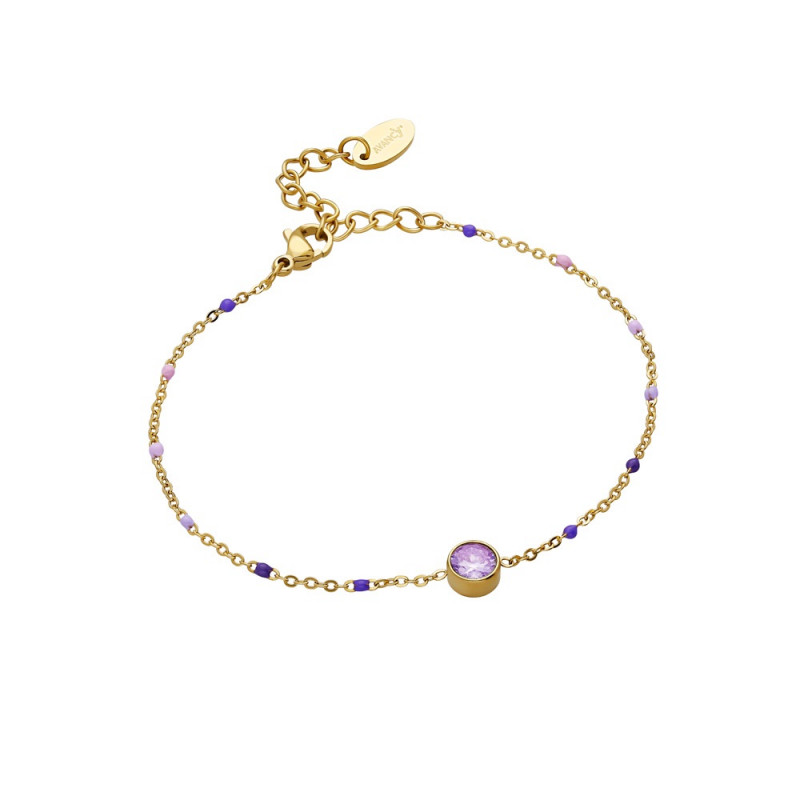 PULSERA ZIRCON DOTS COLORES