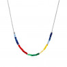 COLLAR CRISTAL COLORES ACERO