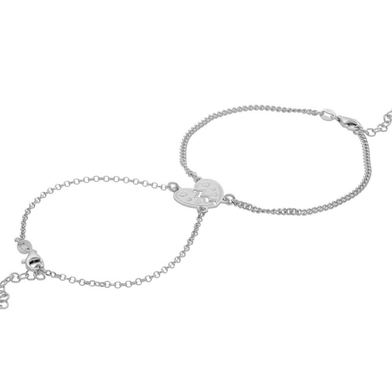 PULSERA CORAZÓN DIVIDIDO ( 2 EN 1)