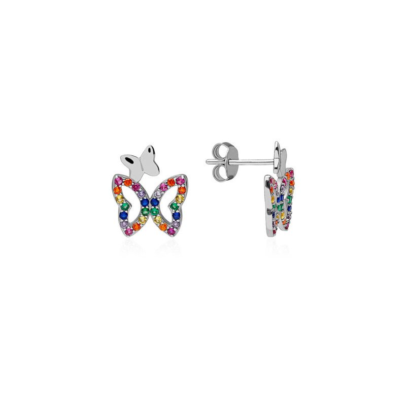PENDIENTES MARIPOSA CIRCONITAS COLORES