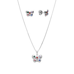 CONJUNTO MARIPOSA ESMALTADA