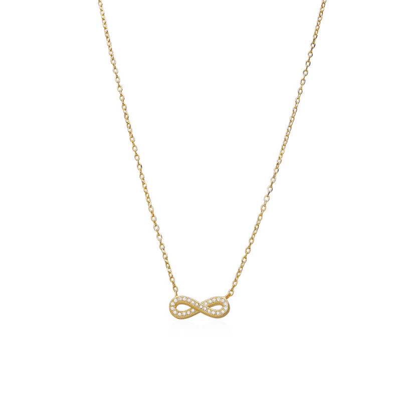 COLLAR INFINITO. PLATA CHAPADA ORO.