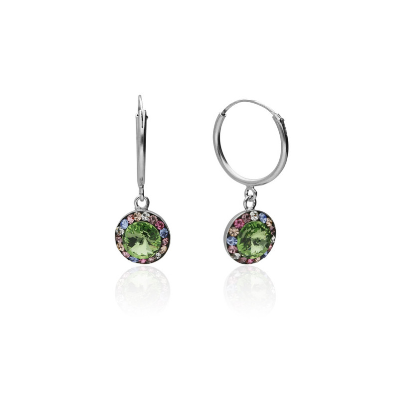 PENDIENTES ROSETÓN. SWAROVSKI.