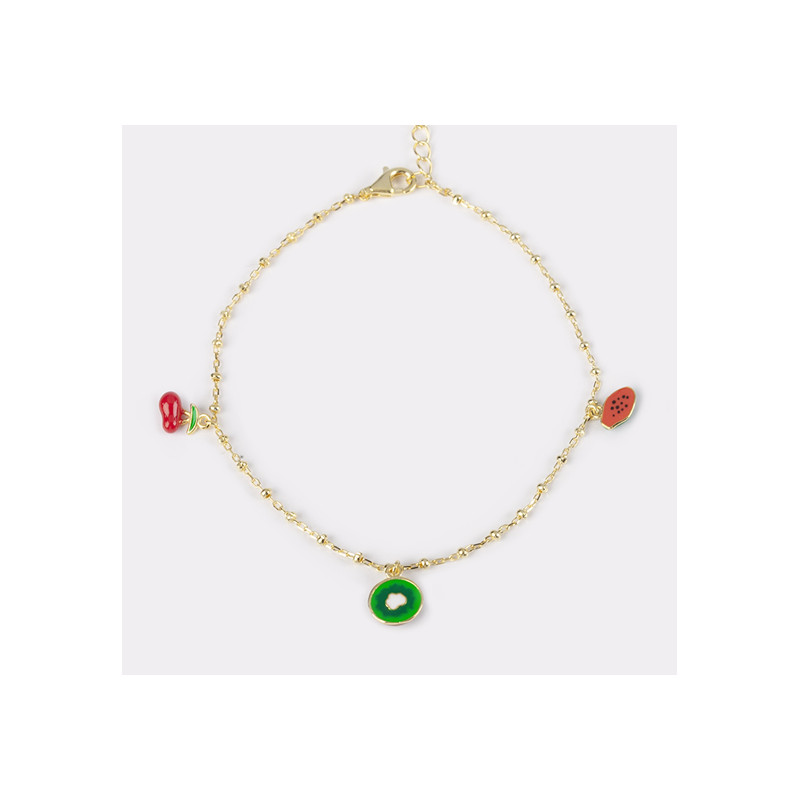 PULSERA COLORES PLATA DE LEY