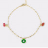 PULSERA COLORES PLATA DE LEY