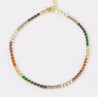 PULSERA CIRCONITAS COLORES PLATA DE LEY