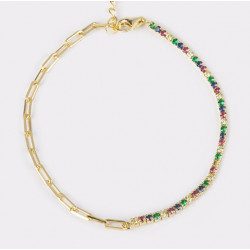 PULSERA DORADA CIRCONITAS...