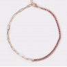 PULSERA DORADA ROSA. PLATA DE LEY
