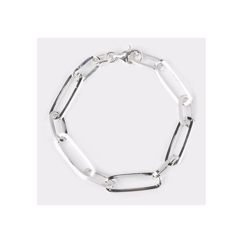 PULSERA ESLABONES. PLATA DE LEY