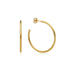 PENDIENTES ARO LISO. ACERO.