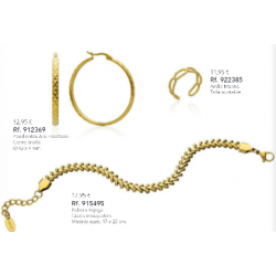 COLLAR ESPIGA. ACERO DORADO.