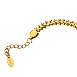 PULSERA ESPIGA. ACERO DORADO.