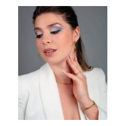 PENDIENTES ARO FACETADO. ACERO DORADO.