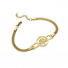 PULSERA ÁRBOL DE LA VIDA. ACERO DORADO.