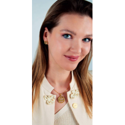 COLLAR ABUELA TE QUIERO. ACERO DORADO.