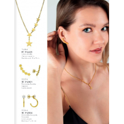 PENDIENTES ARO SPARK. ACERO DORADO.