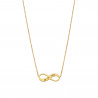 COLLAR INFINITO NOMBRES PERSONALIZABLE. ACERO DORADO