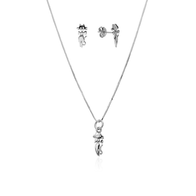 CONJUNTO GATITA CON PAJARITA