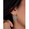 PENDIENTES MANDALA ESMALTADA PLATA