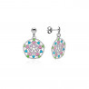 PENDIENTES MANDALA ESMALTADA PLATA