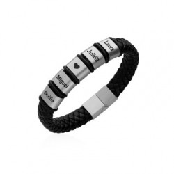 PULSERA TRENZADO 5 CUENTAS...