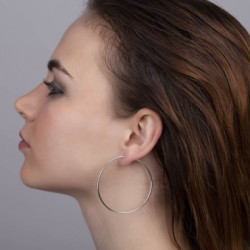 PENDIENTES ARO LISO PLATA...