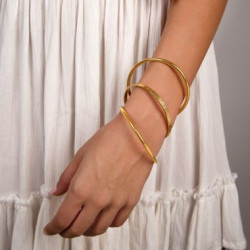 PULSERA BRAZALETE TRES AROS ACERO 316
