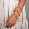 PULSERA BRAZALETE TRES AROS ACERO 316