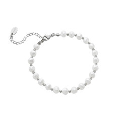 PULSERA PERLA BARROCA ACERO...