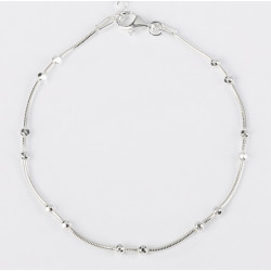 PULSERA BOLITAS PLATEADAS