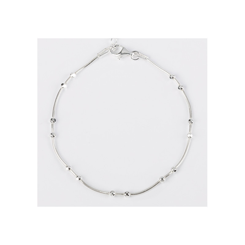 PULSERA BOLITAS PLATEADAS