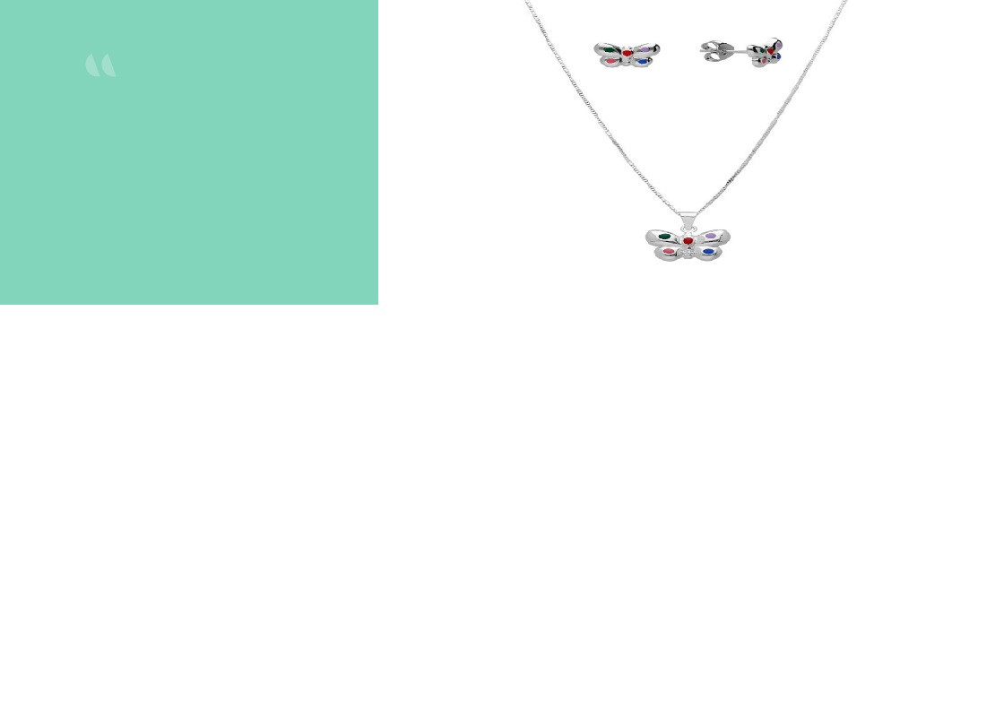 CONJUNTO MARIPOSA ESMALTADA